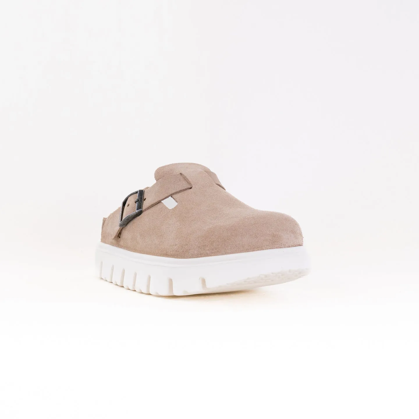 Birkenstock-Papillo Boston Chunky (Women's) - Warm Sand outdoor walk