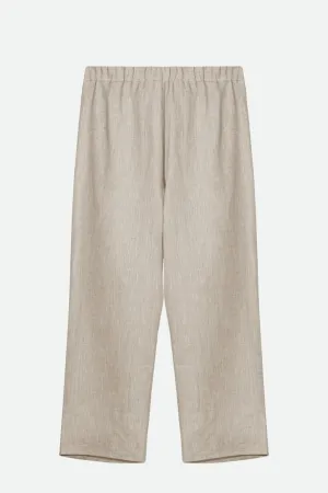 BLOOM CROP PANT IN PREMIUM ITALIAN LINEN daily zen