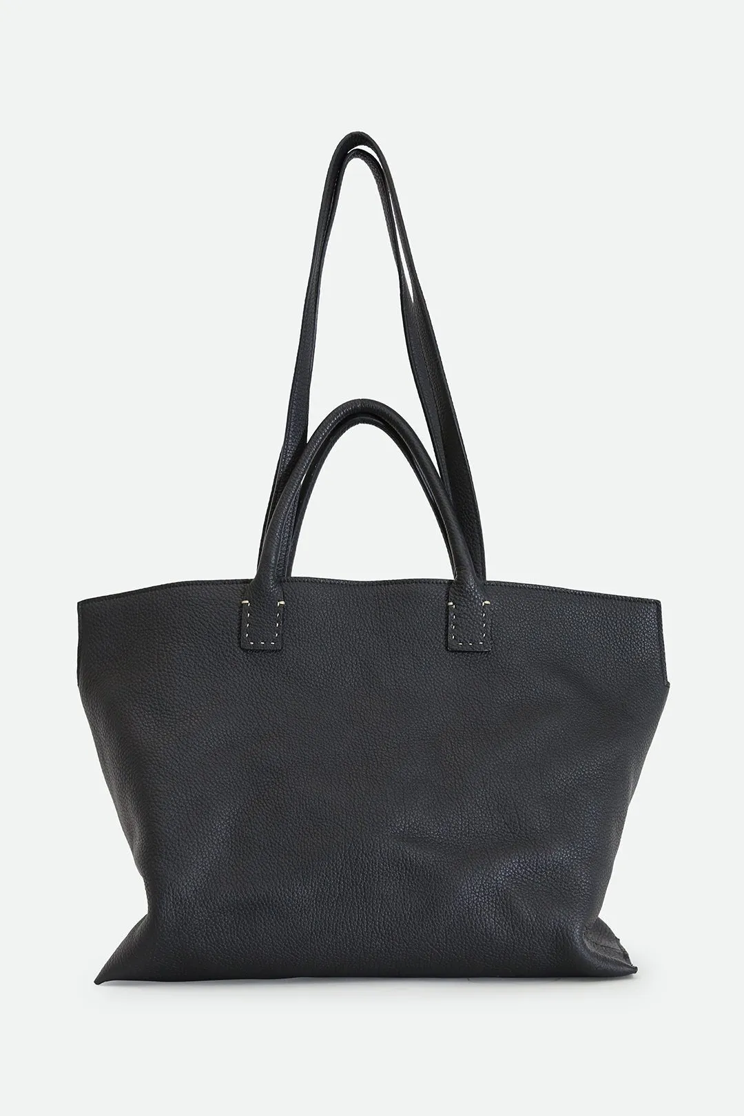 Bolzano Italian Leather Large Handbag Black street ready