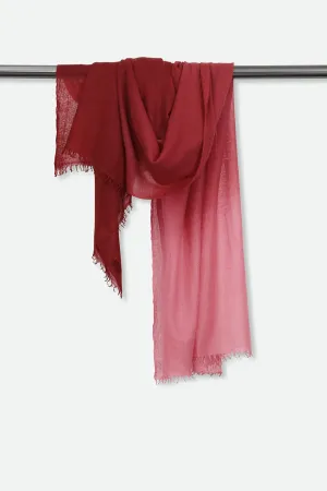 BORDEAUX CHRYSANTHEMUM SCARF IN HAND DYED CASHMERE soft texture BORDEAUX CHRYSANTHEMUM SCARF IN HAND DYED CASHMERE winter staple