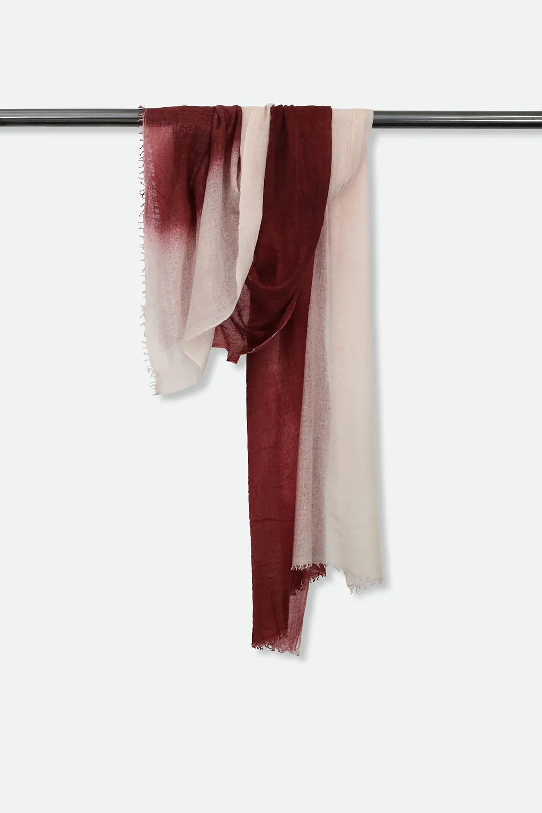 BORDEAUX SCARF IN HAND DYED CASHMERE holiday mood