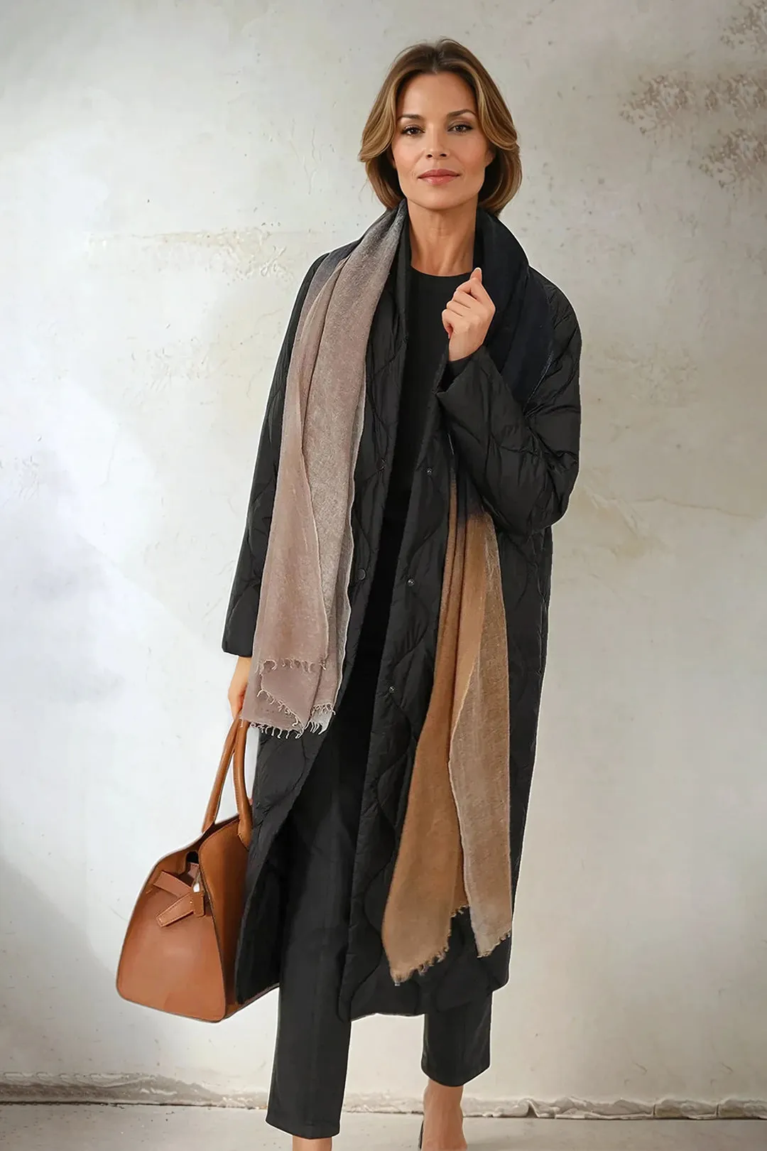 BRENTA COAT IN ULTRALIGHT GOOSE DOWN cloudy mood