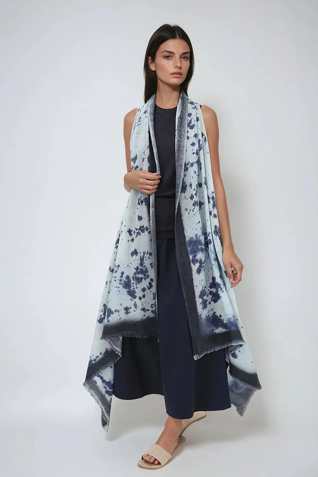 BREZZA CARDI IN BORDERED DENIM design calm