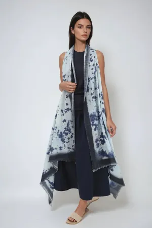 BREZZA CARDI IN BORDERED DENIM layer ease BREZZA CARDI IN BORDERED DENIM design calm