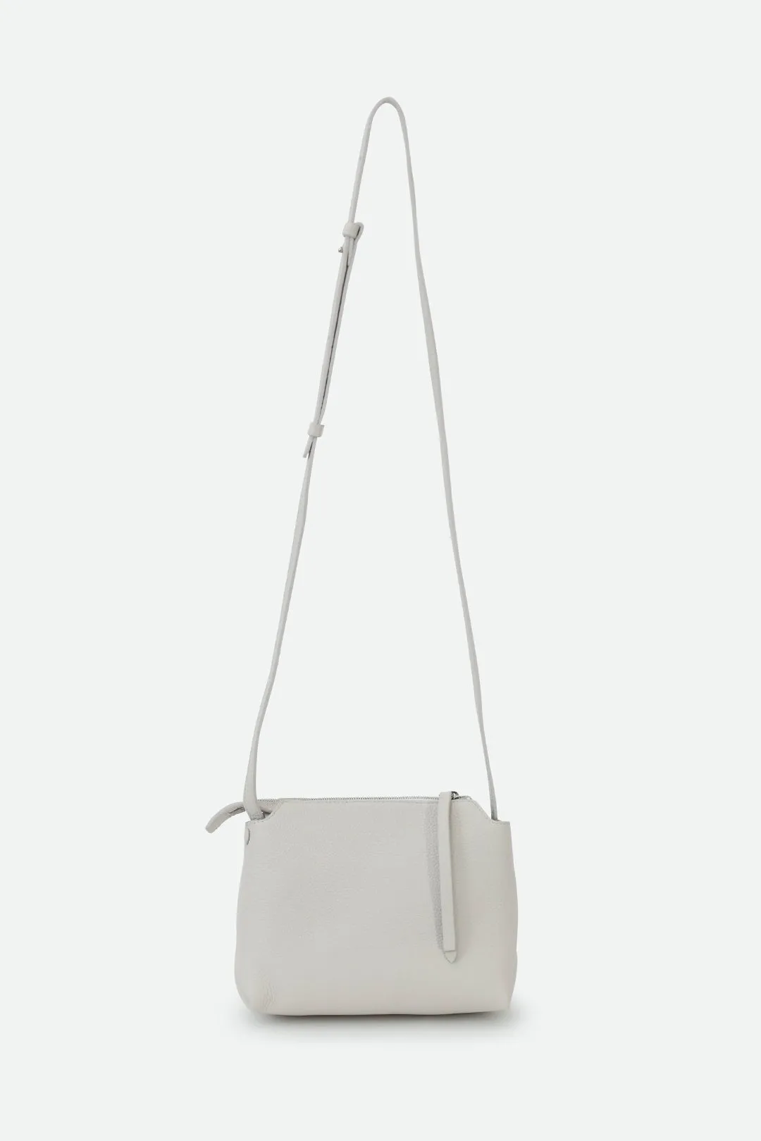 BRIDGET ITALIAN LEATHER CROSSBODY BAG IN BUTTER WHITE classic tone