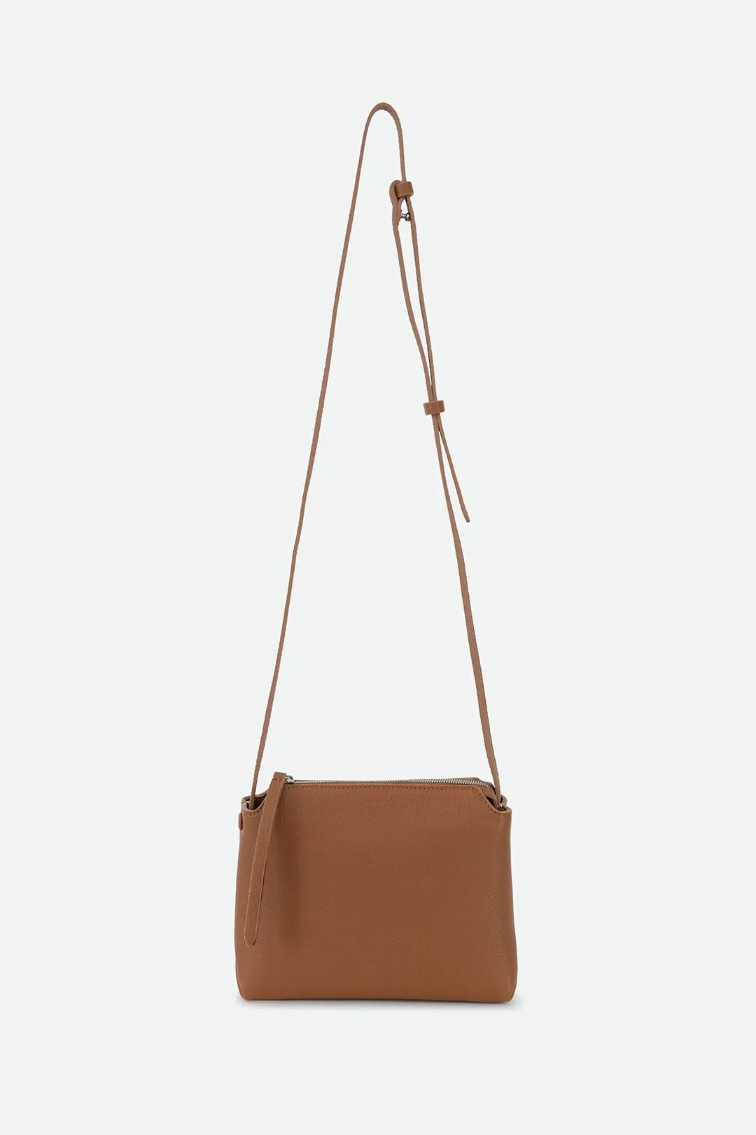 BRIDGET ITALIAN LEATHER CROSSBODY BAG IN NATURAL CUOIO effortless fit