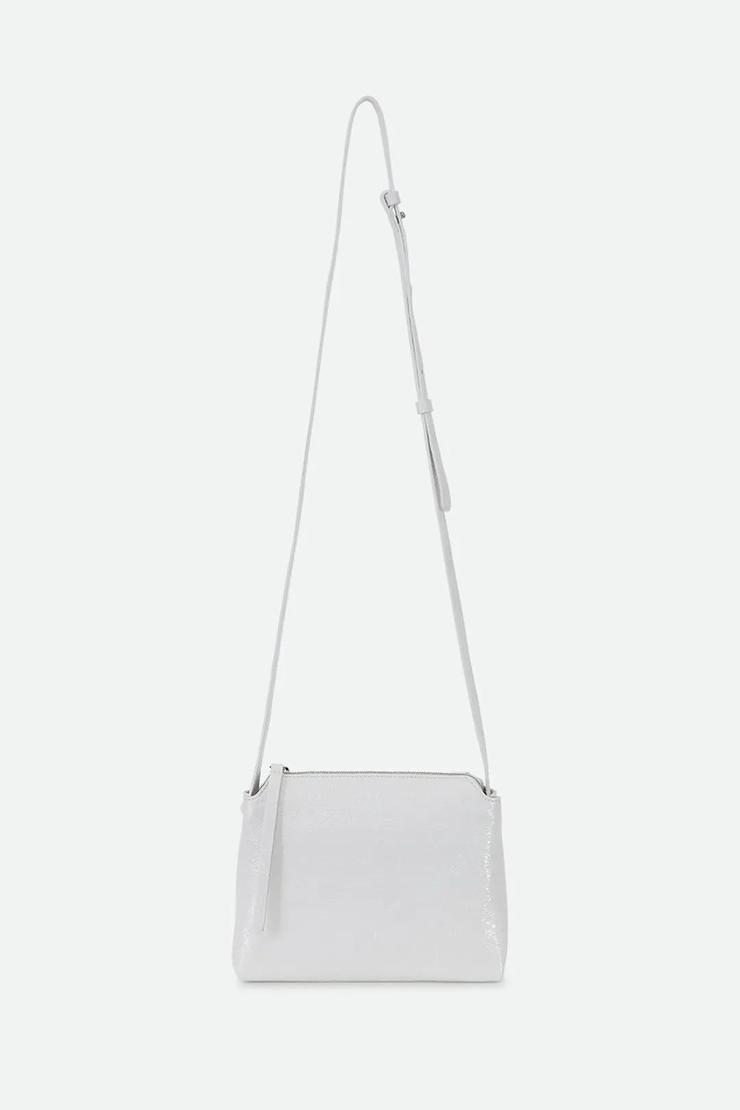 BRIDGET ITALIAN PATENT LEATHER CROSSBODY BAG IN WHITE chic code