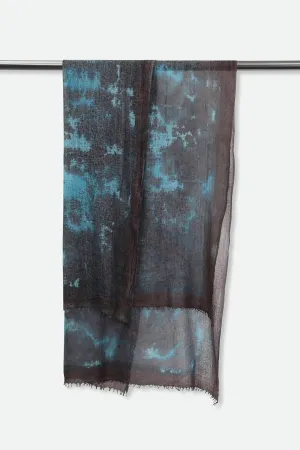 BRONZED TURQUOISE SCARF IN HAND DYED CASHMERE dream knitwear BRONZED TURQUOISE SCARF IN HAND DYED CASHMERE soul knit