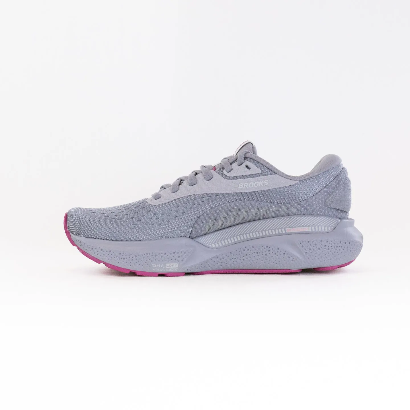Brooks Adrenaline GTS 24 (Womens) - Alloy/White/Zephyr rain ready