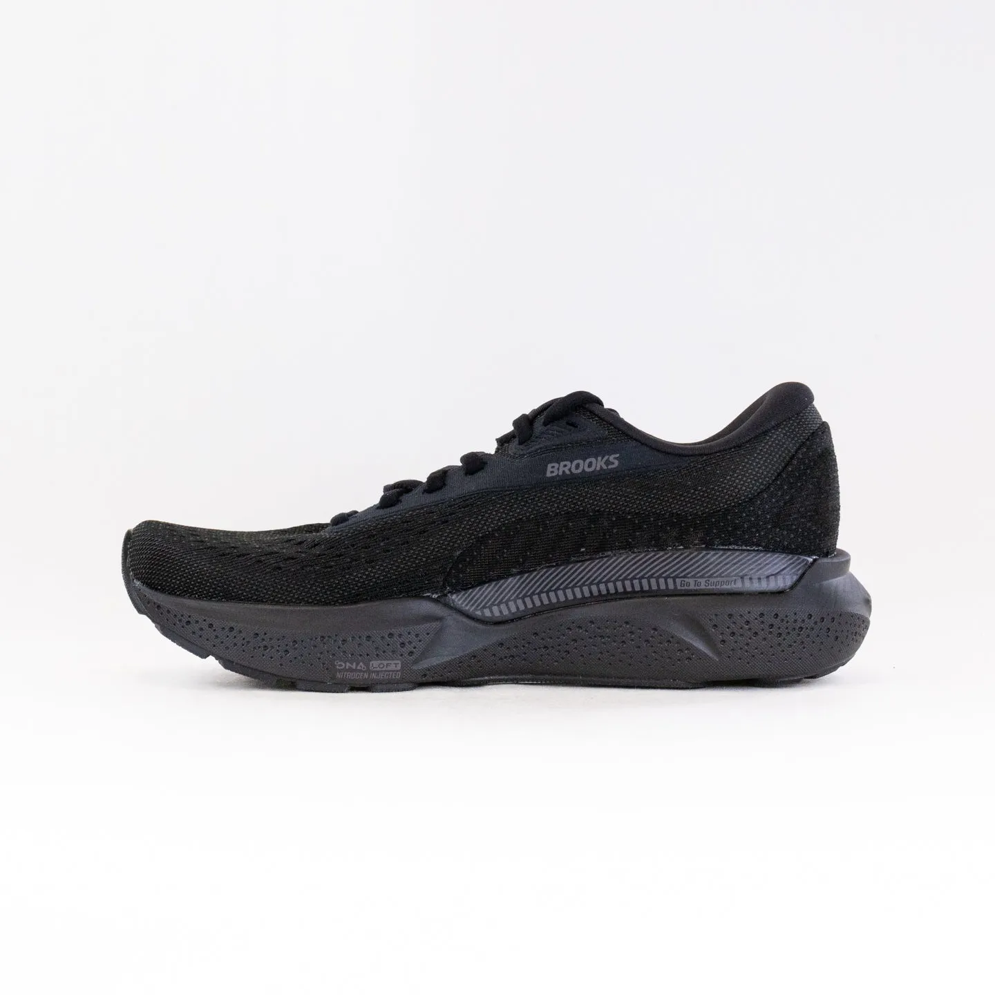 Brooks Adrenaline GTS 24 (Womens) - Black/Black/Ebony quick rebound