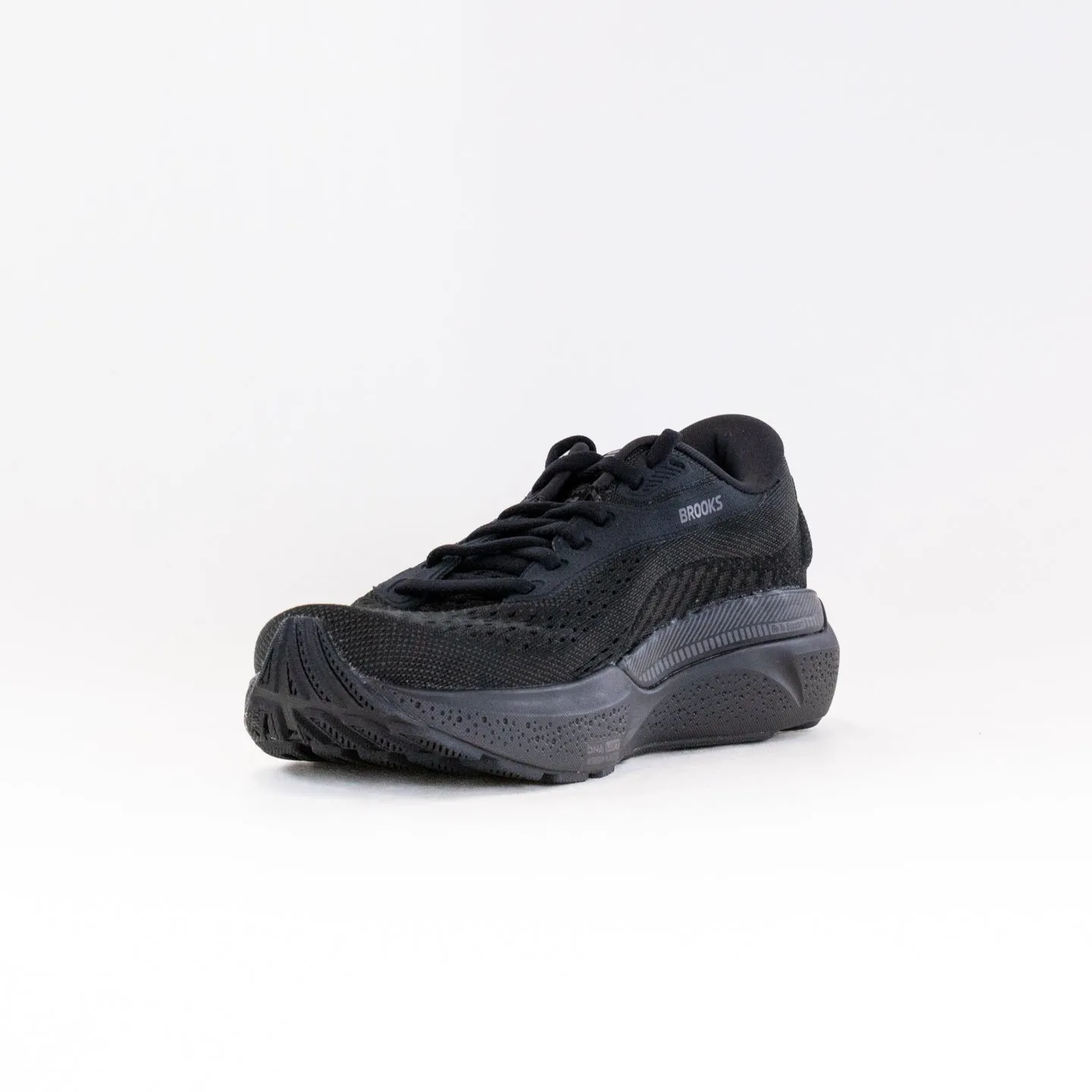 Brooks Adrenaline GTS 24 (Womens) - Black/Black/Ebony heel drive