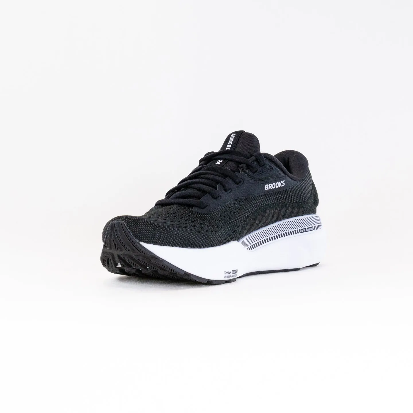 Brooks Adrenaline GTS 24 (Womens) - Black/White fit flex
