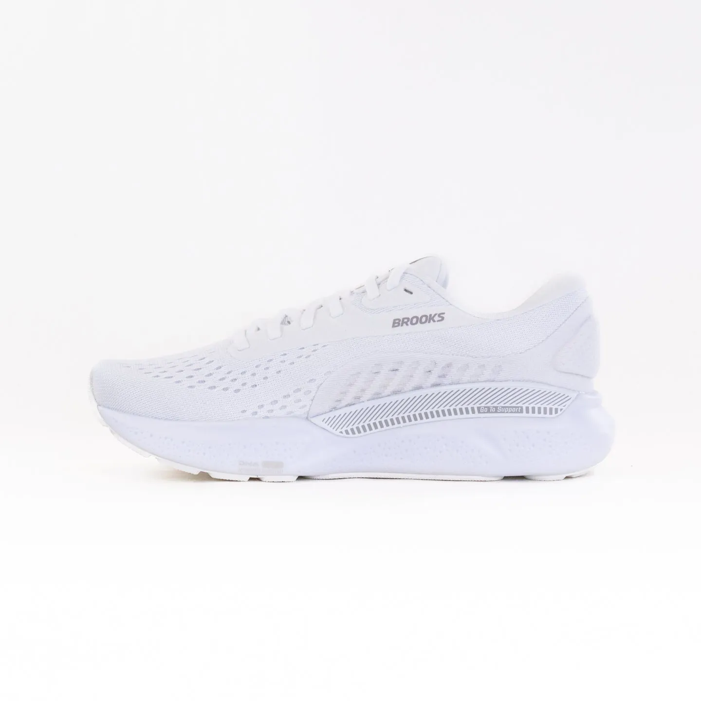 Brooks Adrenaline GTS 24 (Womens) - White/Oyster/Alloy breath ease