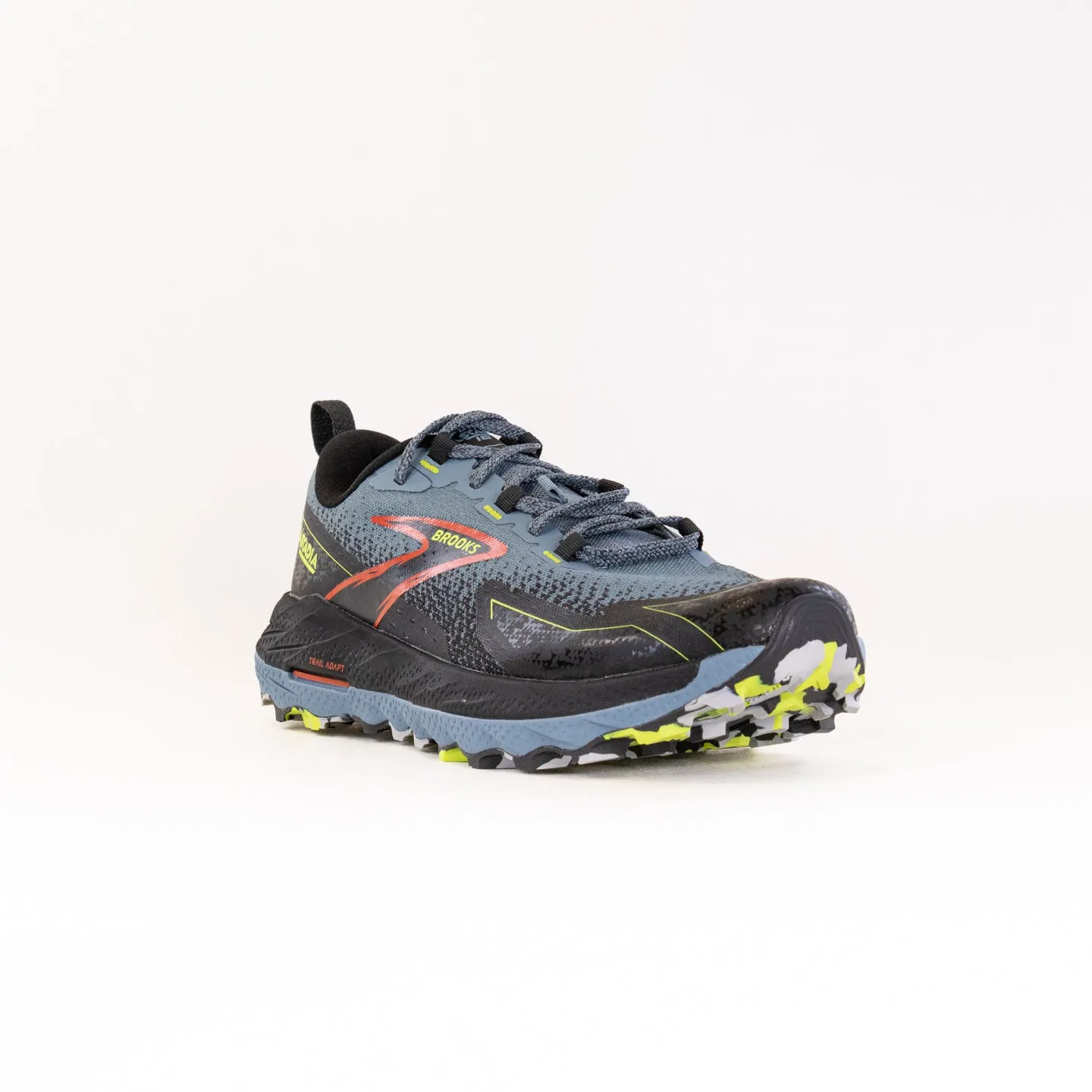 Brooks Cascadia 18 (Men's) - Citadel/Ebony/Lime trail spark