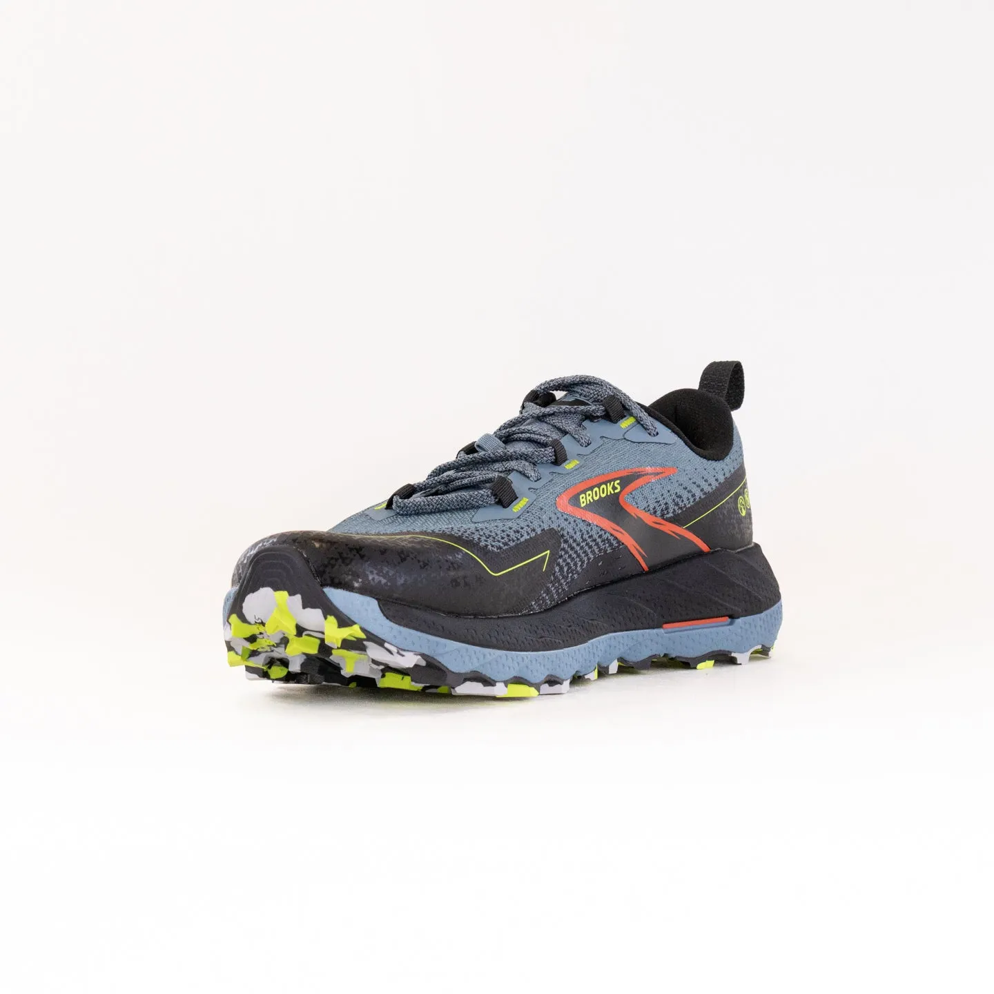 Brooks Cascadia 18 (Men's) - Citadel/Ebony/Lime gear sprint