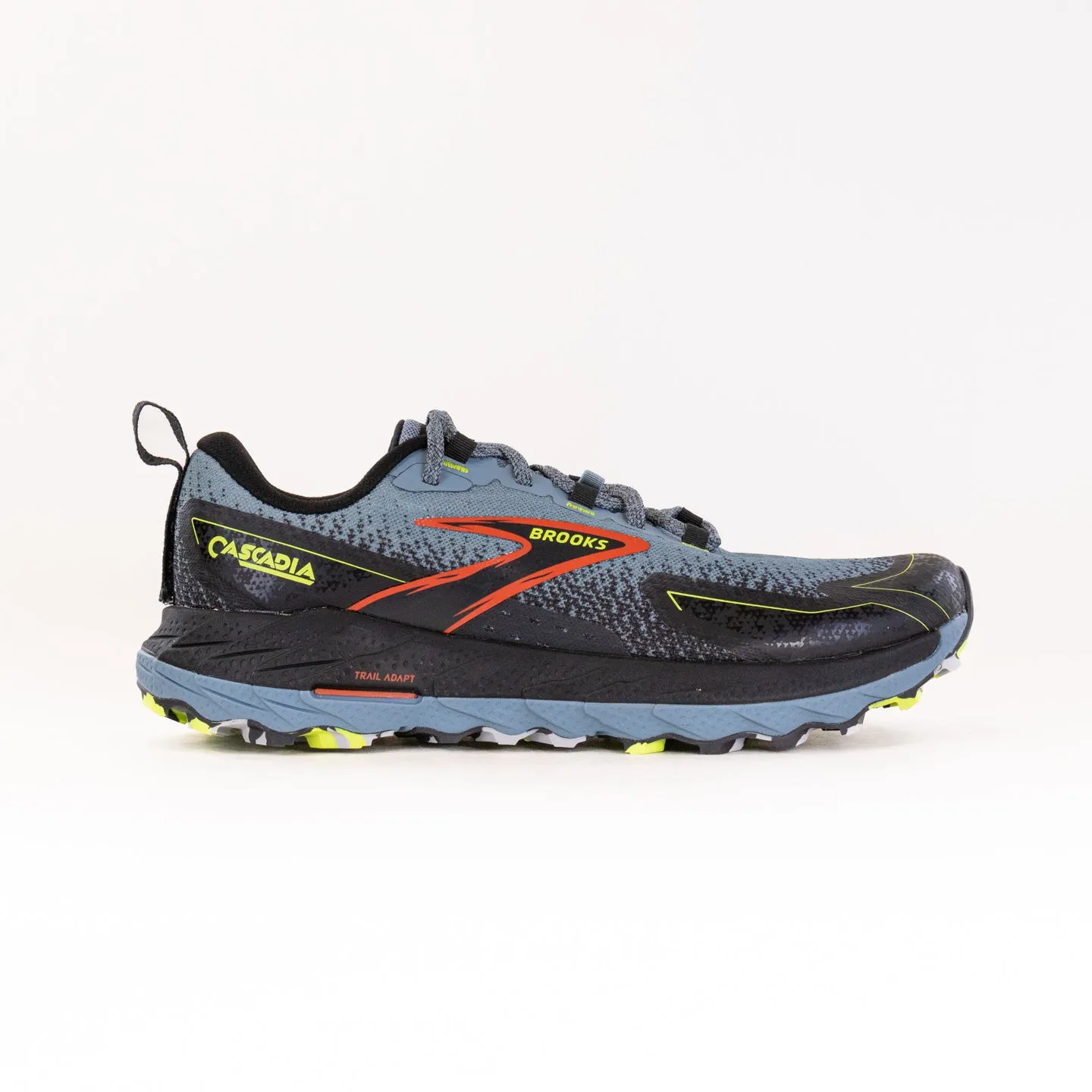 Brooks Cascadia 18 (Men's) - Citadel/Ebony/Lime fit flex