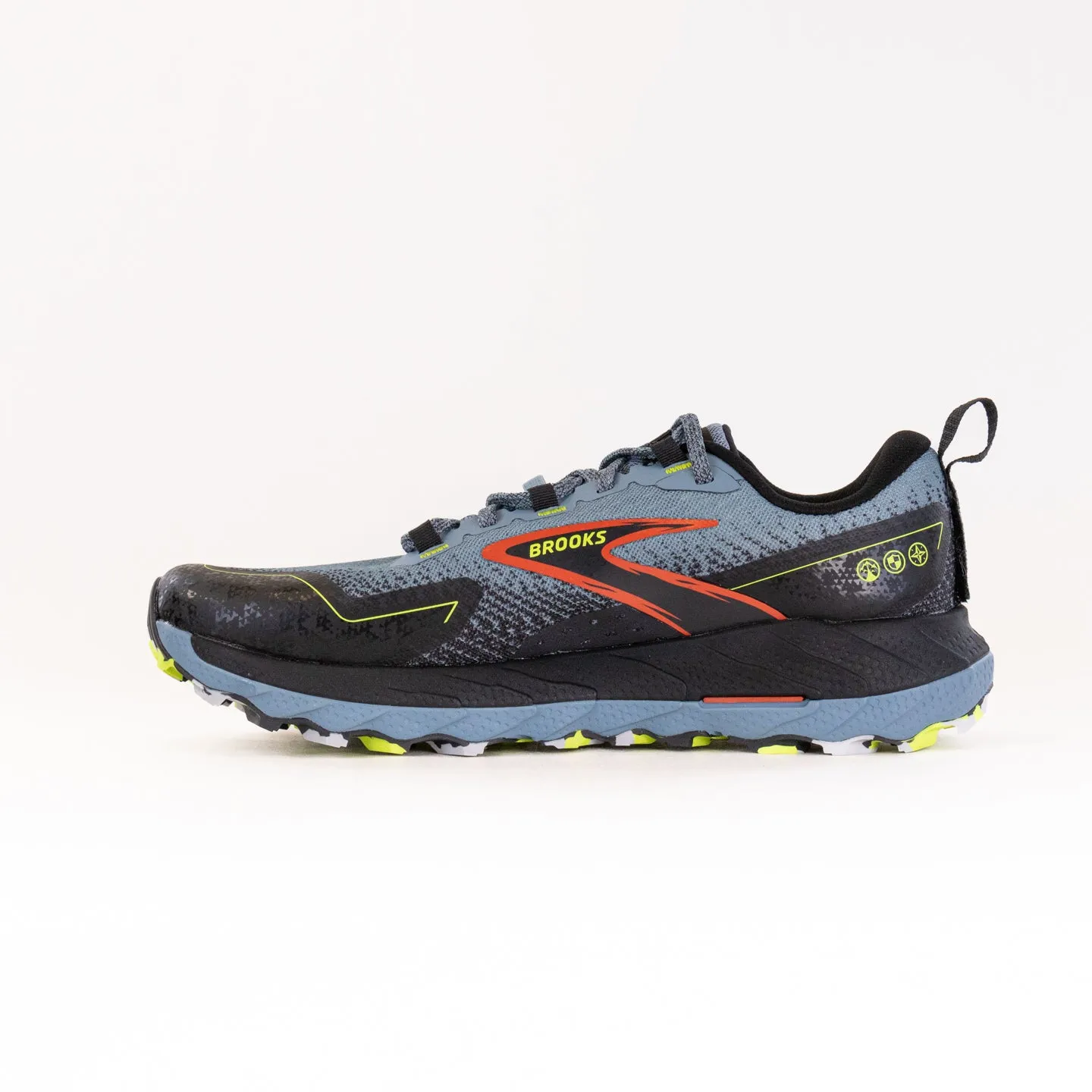 Brooks Cascadia 18 (Men's) - Citadel/Ebony/Lime leg drive
