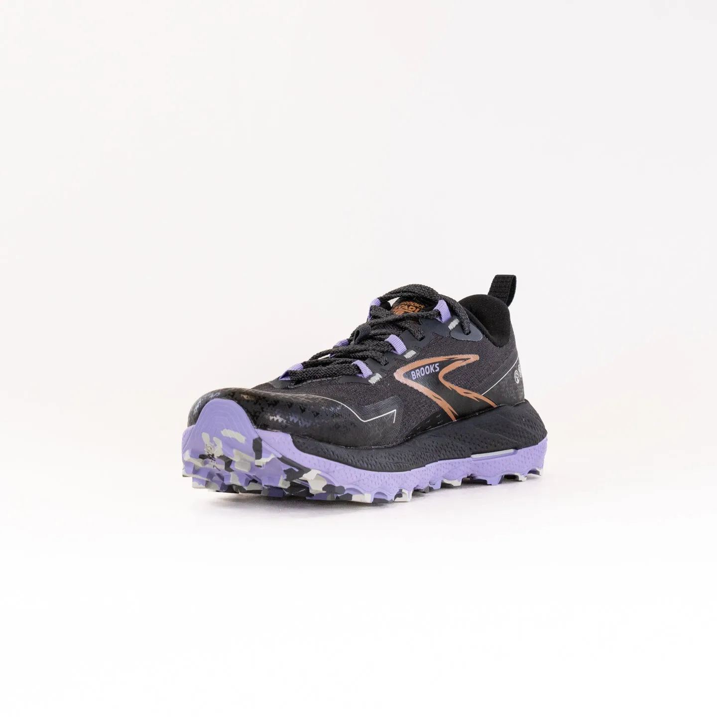 Brooks Cascadia 18 (Women's) - Ebony/Sweet Lavendar/Copper rain ready