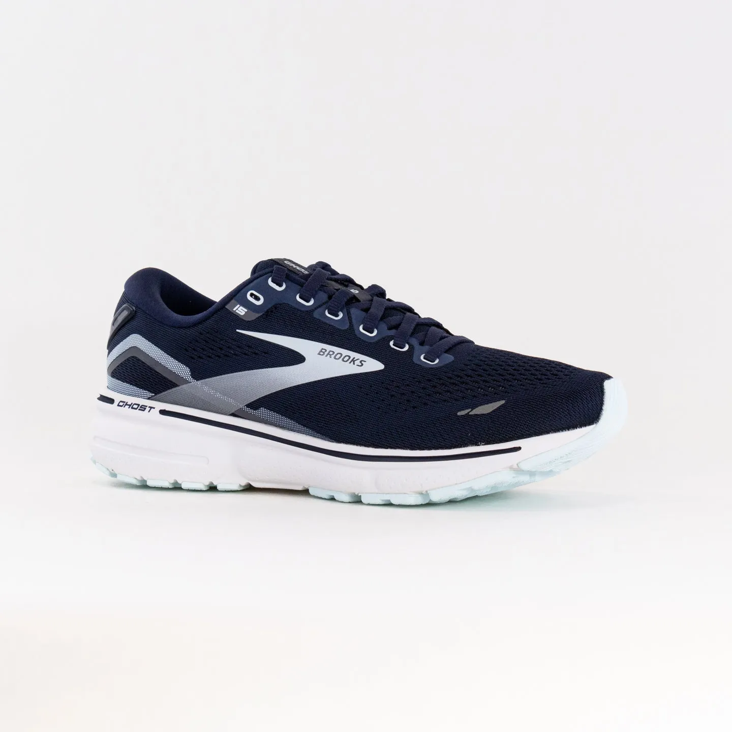 Brooks Ghost 15 (Womens) - Peacoat/Pearl/Salt Air grip boost