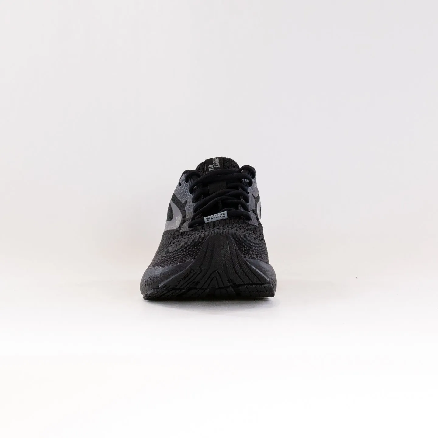 Brooks Ghost 16 GTX (Men's) - Black/Black/Ebony heel lock