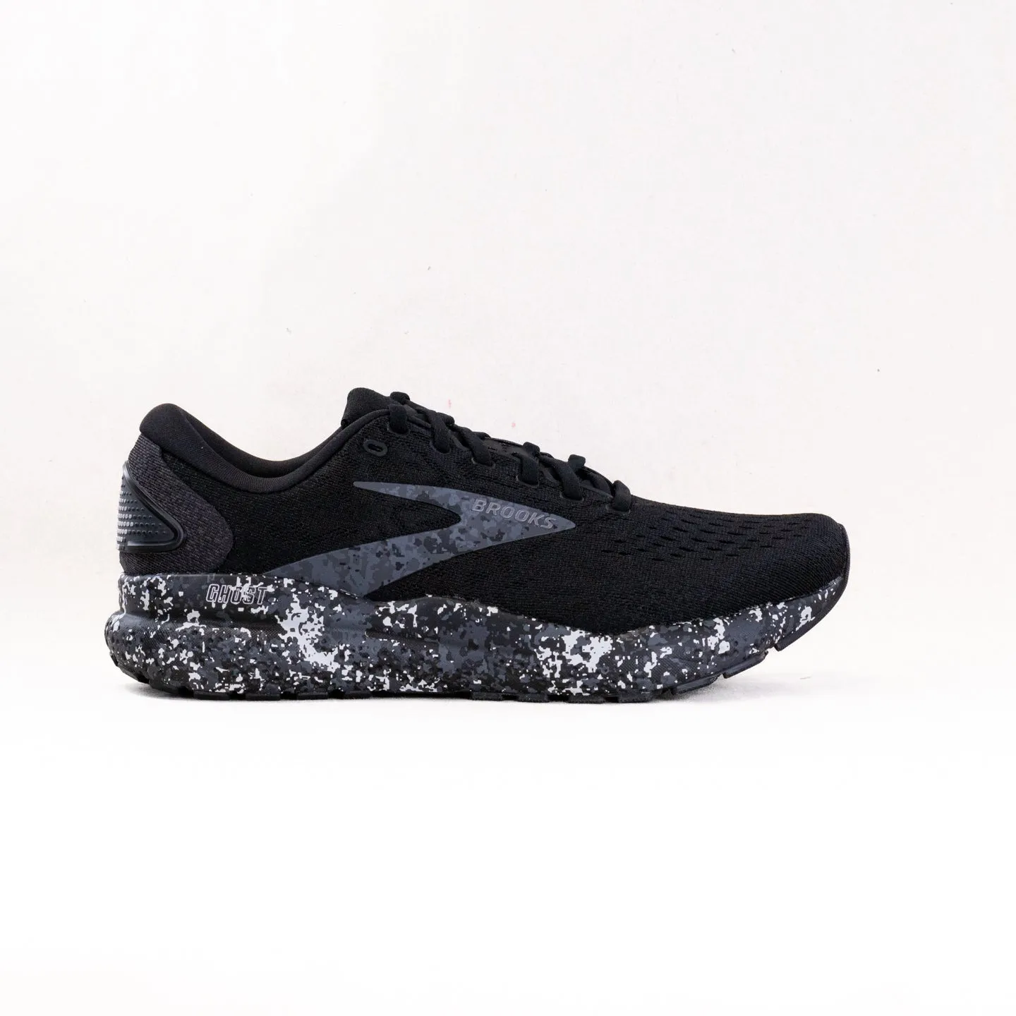 Brooks Ghost 16 (Mens) - Black/Iron/Lava leg comfort