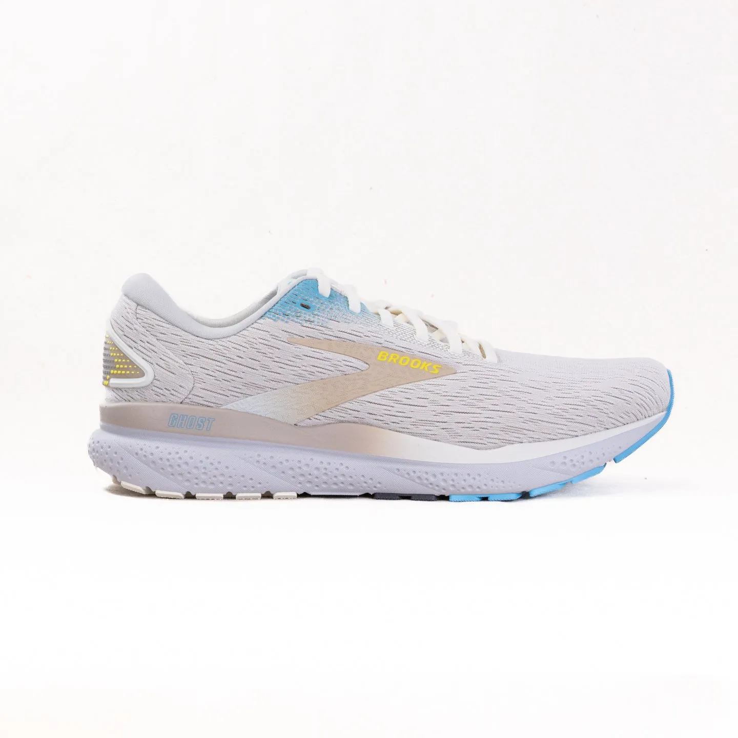 Brooks Ghost 16 (Mens) - Coconut/Blue/Yellow rain ready