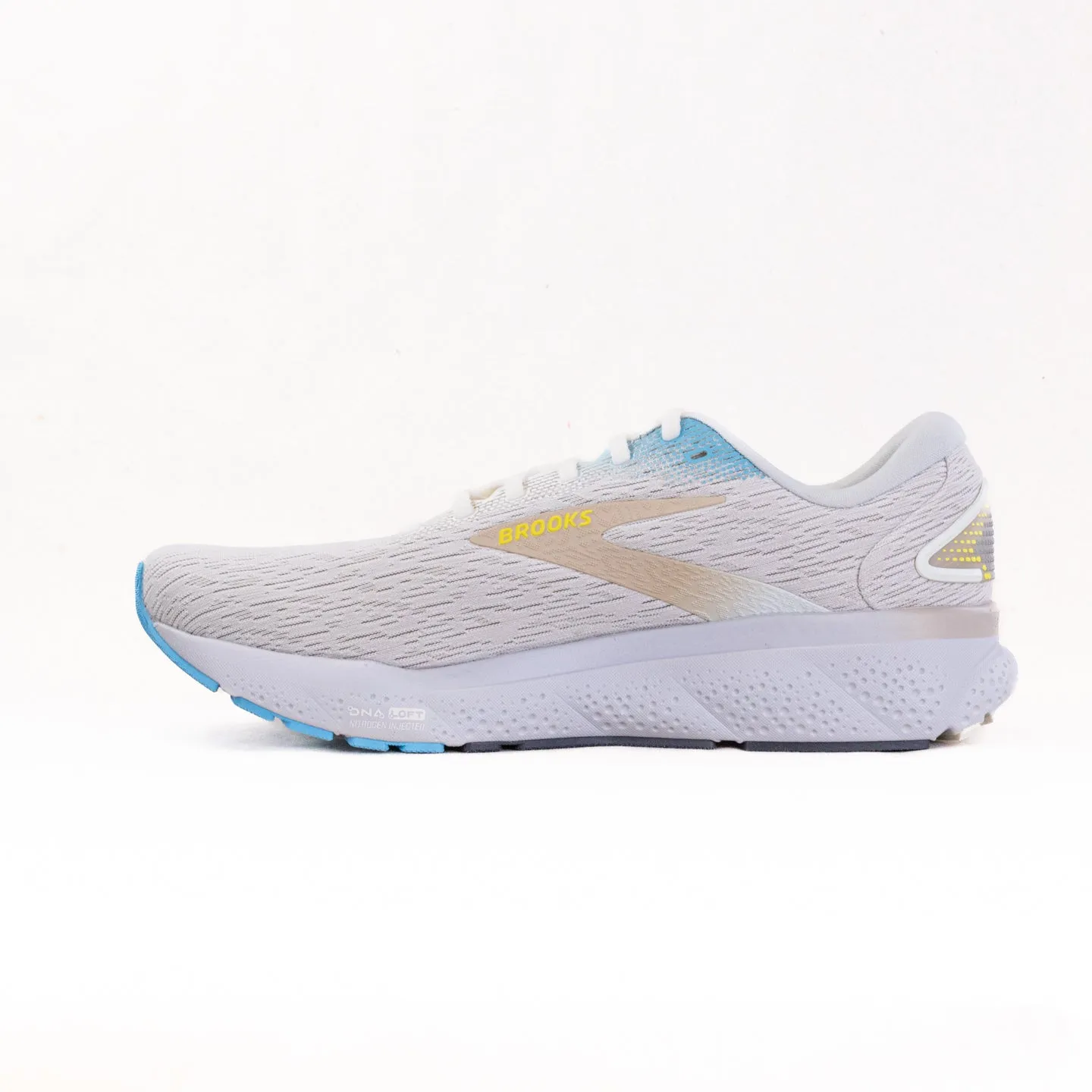 Brooks Ghost 16 (Mens) - Coconut/Blue/Yellow daily jog