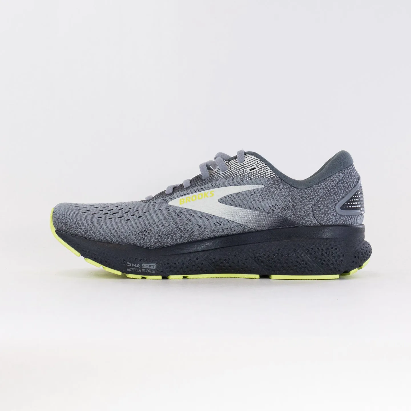 Brooks Ghost 16 (Mens) - Primer/Grey/Lime dry zone