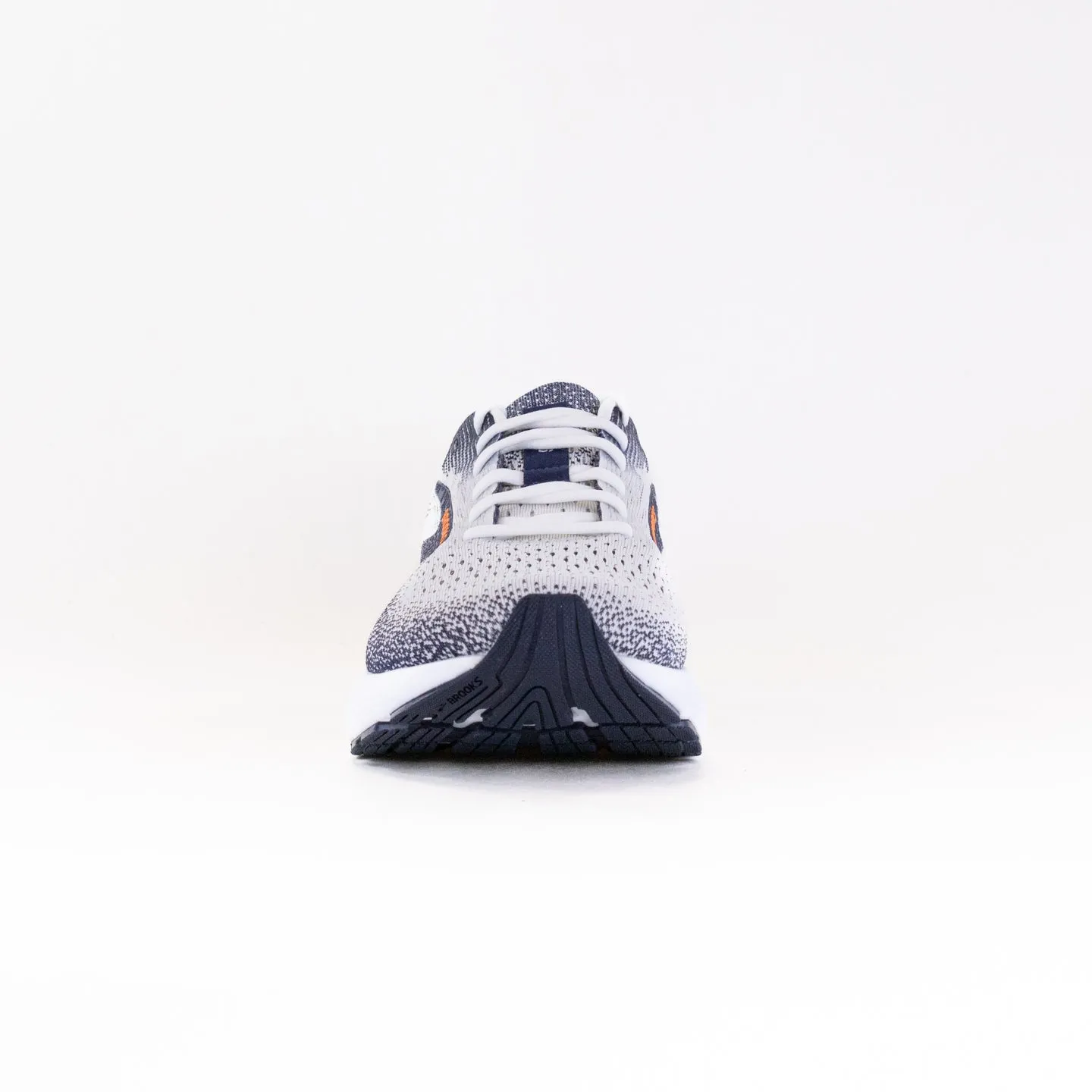 Brooks Ghost 16 (Mens) - White/Peacoat/Orange training phase