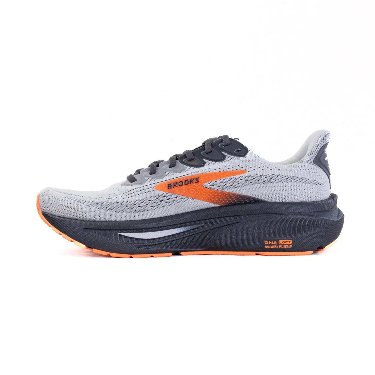 Brooks Ghost 17 (Mens) - Oyster Mushroom/Orange/Ebony cozy stride