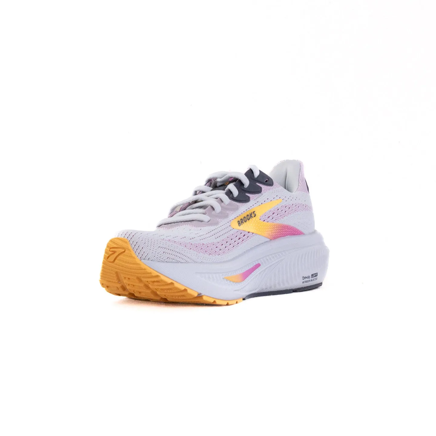 Brooks Ghost 17 (Womens) - Oyster/Apricot/Pink rain walk