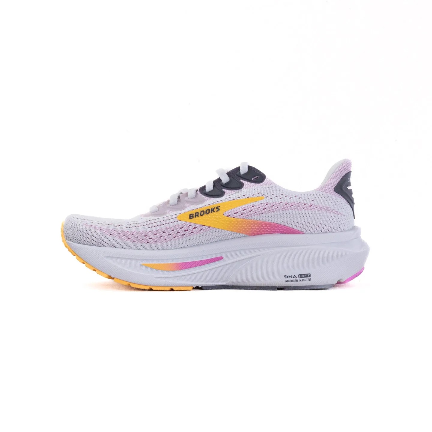 Brooks Ghost 17 (Womens) - Oyster/Apricot/Pink training flow