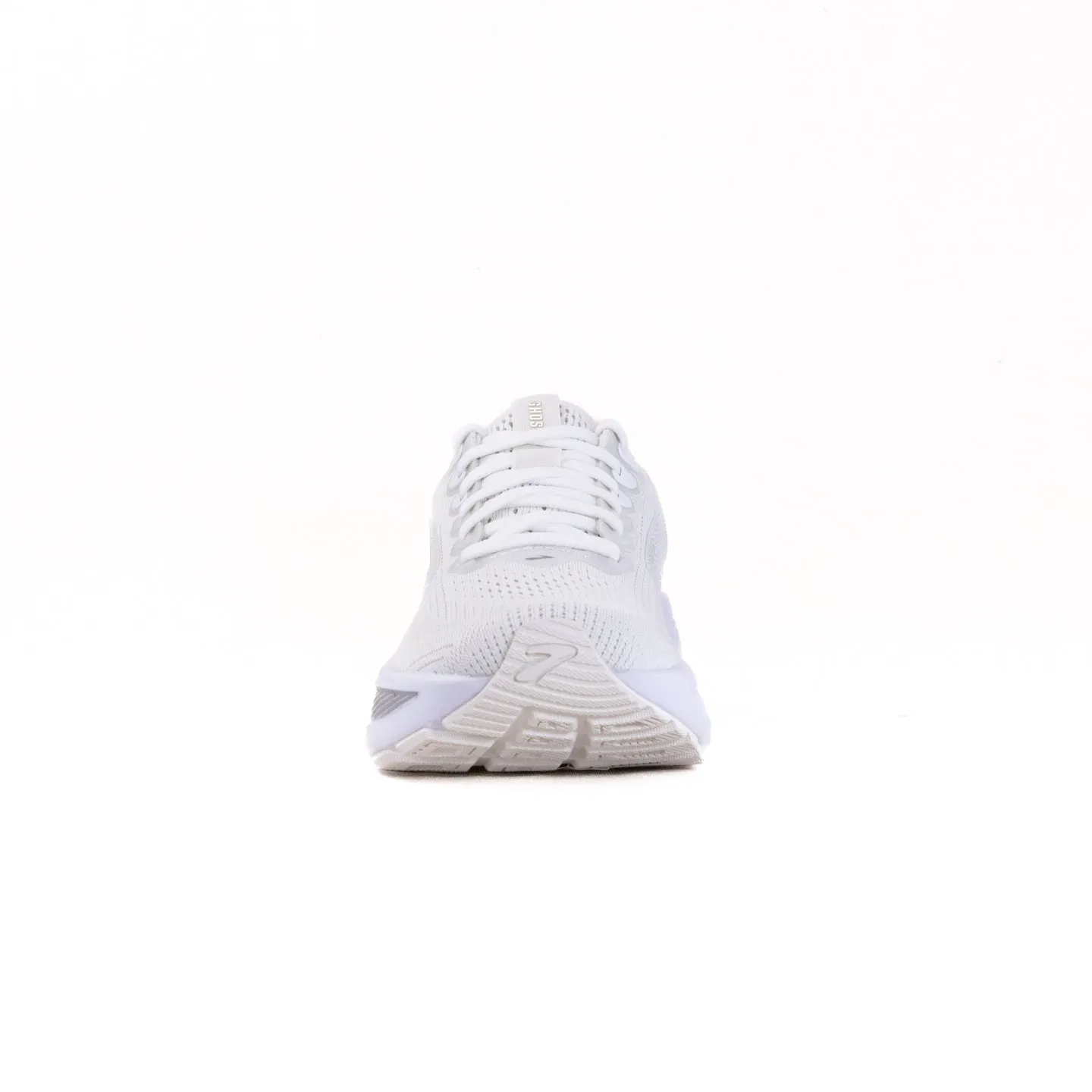 Brooks Ghost 17 (Womens) - White/White/Grey heel bounce