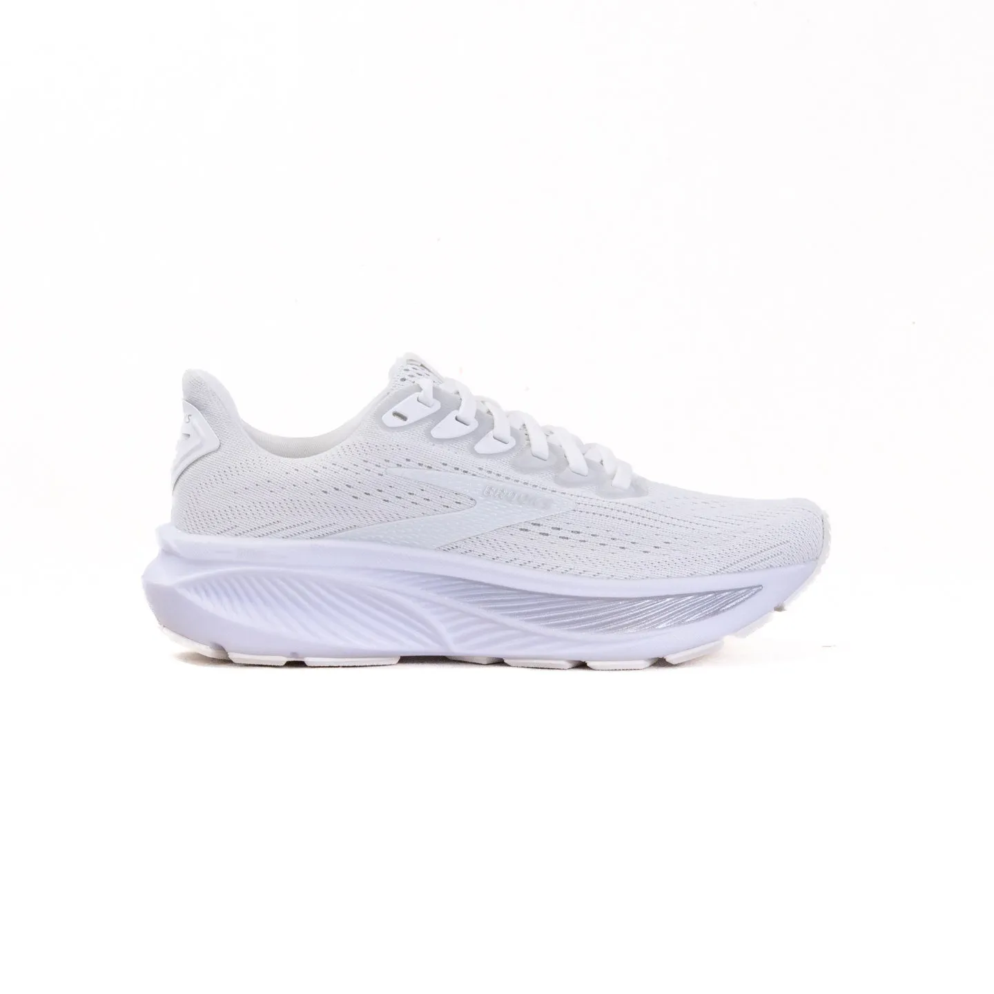 Brooks Ghost 17 (Womens) - White/White/Grey fit harmony