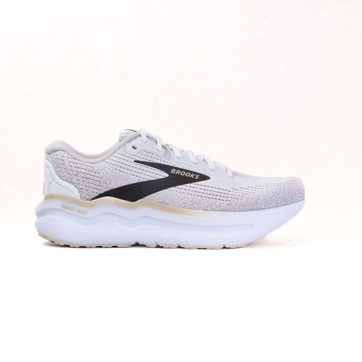 Brooks Ghost Max 2 (Men's) - White/Pelican/Oyster fit flex