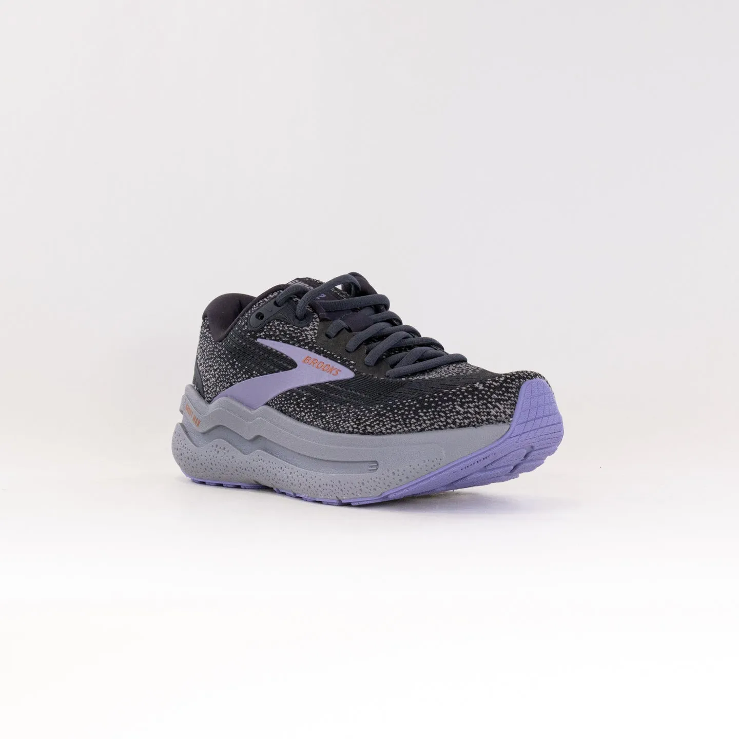 Brooks Ghost Max 2 (Women's) - Ebony/Sweet Lavender/Alloy zone motion