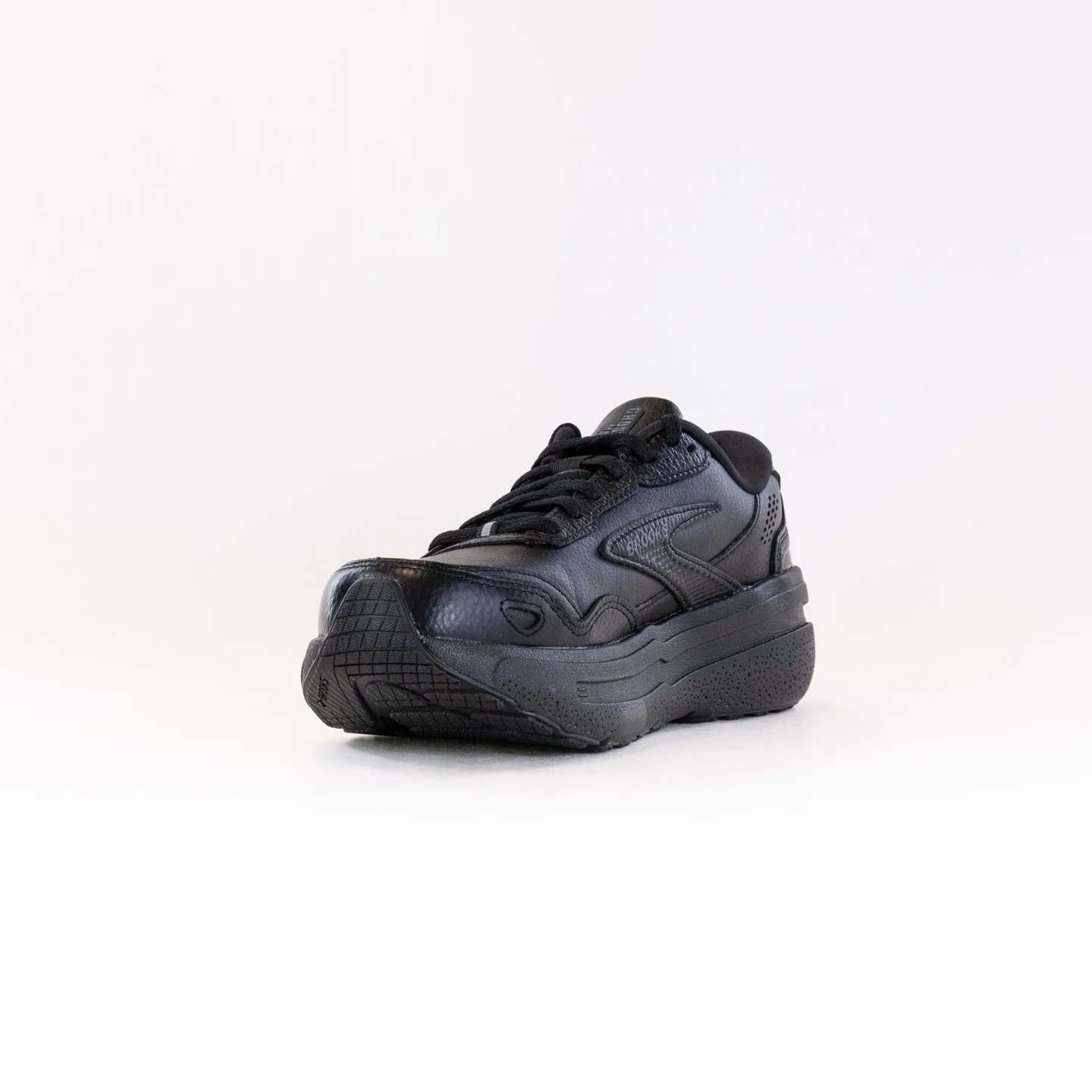 Brooks Ghost Max Leather (Men's) - Black/Black posture fix