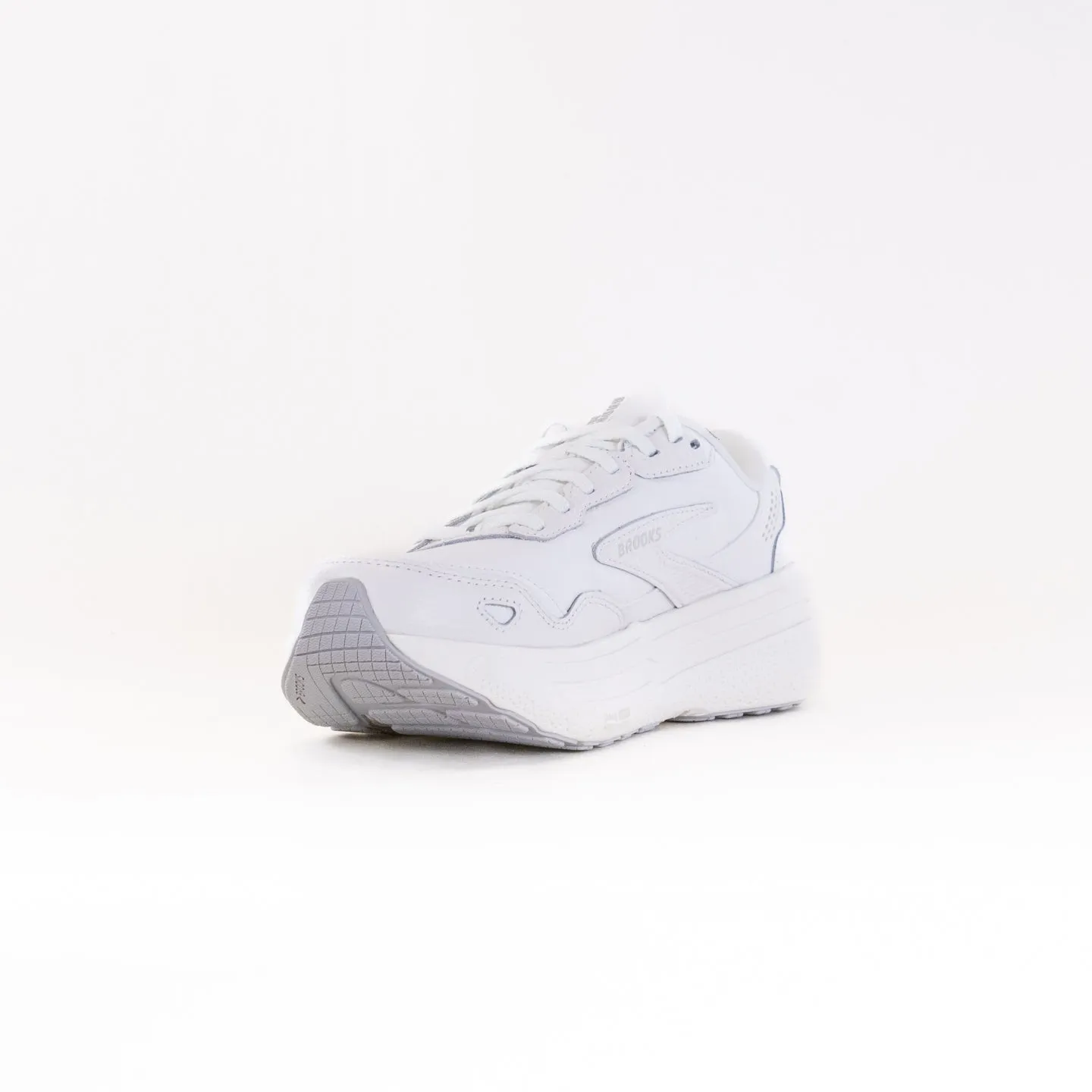 Brooks Ghost Max Leather (Women's) - White/White light core