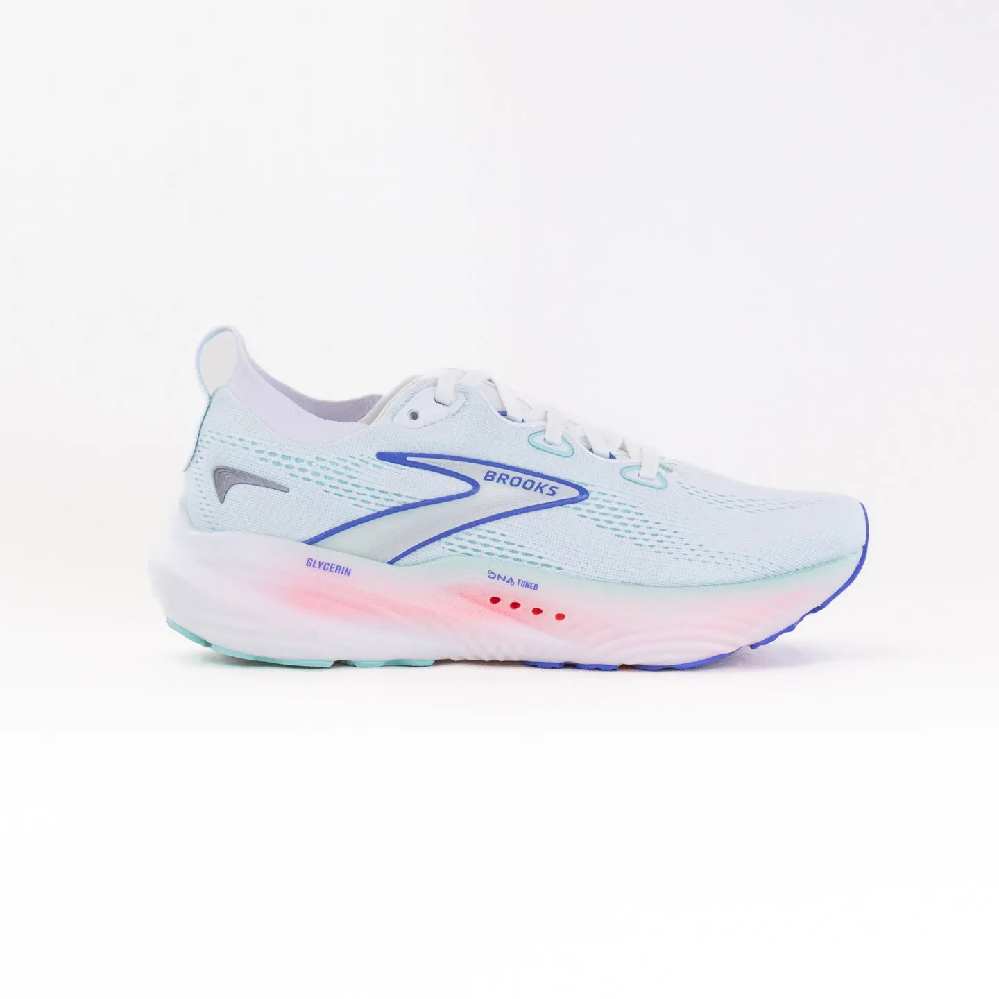 Brooks Glycerin 22 (Women's) - White/Limpet Shell/Amparo Blue trail spark