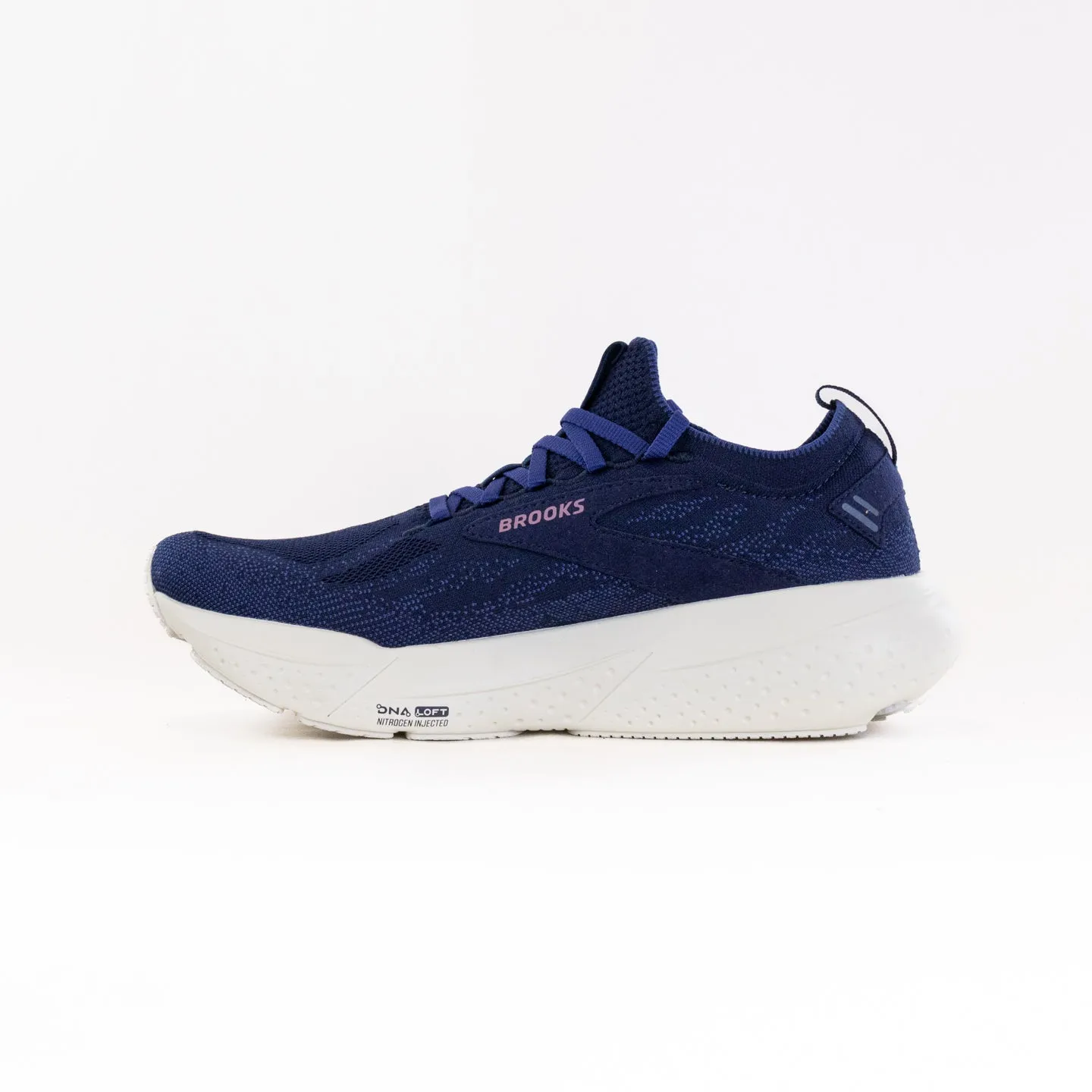Brooks Glycerin StealthFit 21 (Women's) - Peacoat/Onyx/Orchid heel bounce