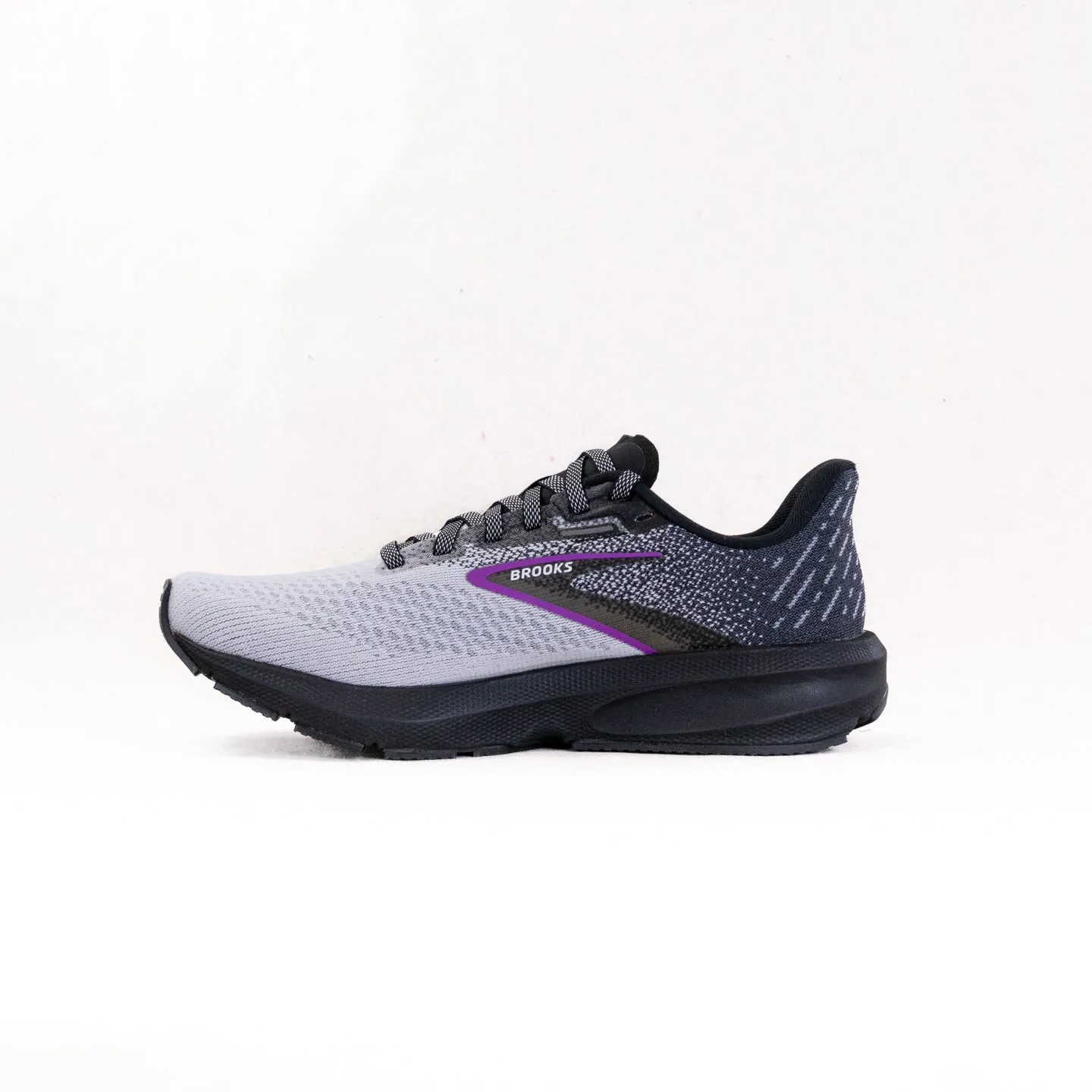 Brooks Launch 10 (Women's) - Black/White/Violet ankle support