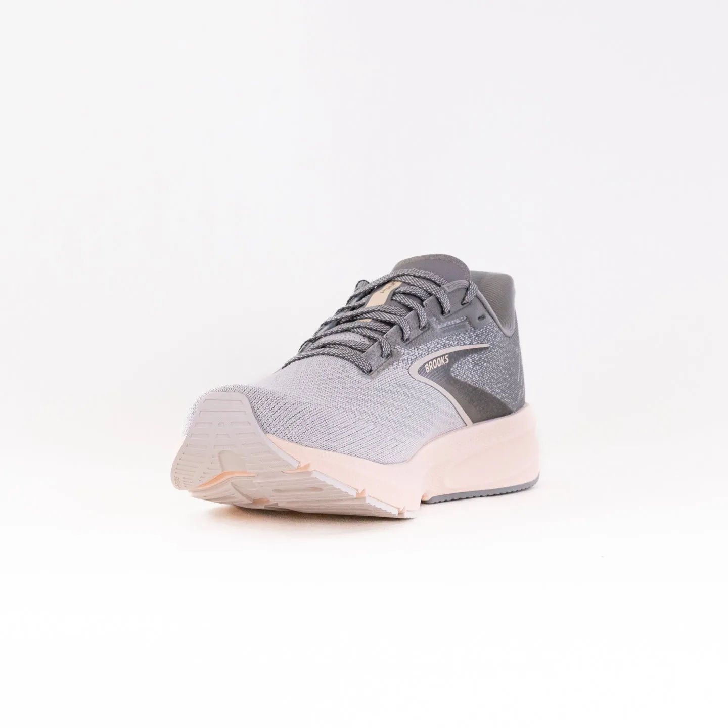 Brooks Launch 10 (Women's) - Grey/Crystal Grey/Pale Peach speed dash