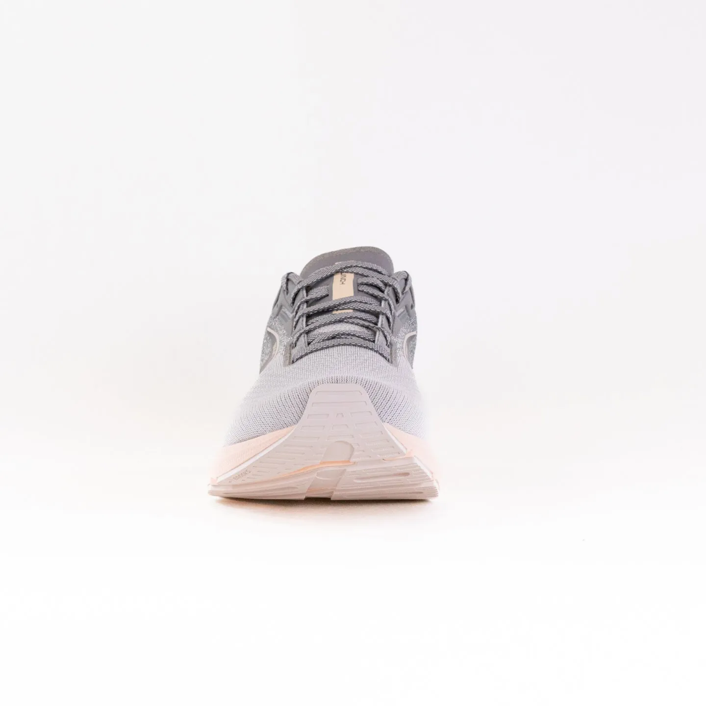 Brooks Launch 10 (Women's) - Grey/Crystal Grey/Pale Peach rain walk