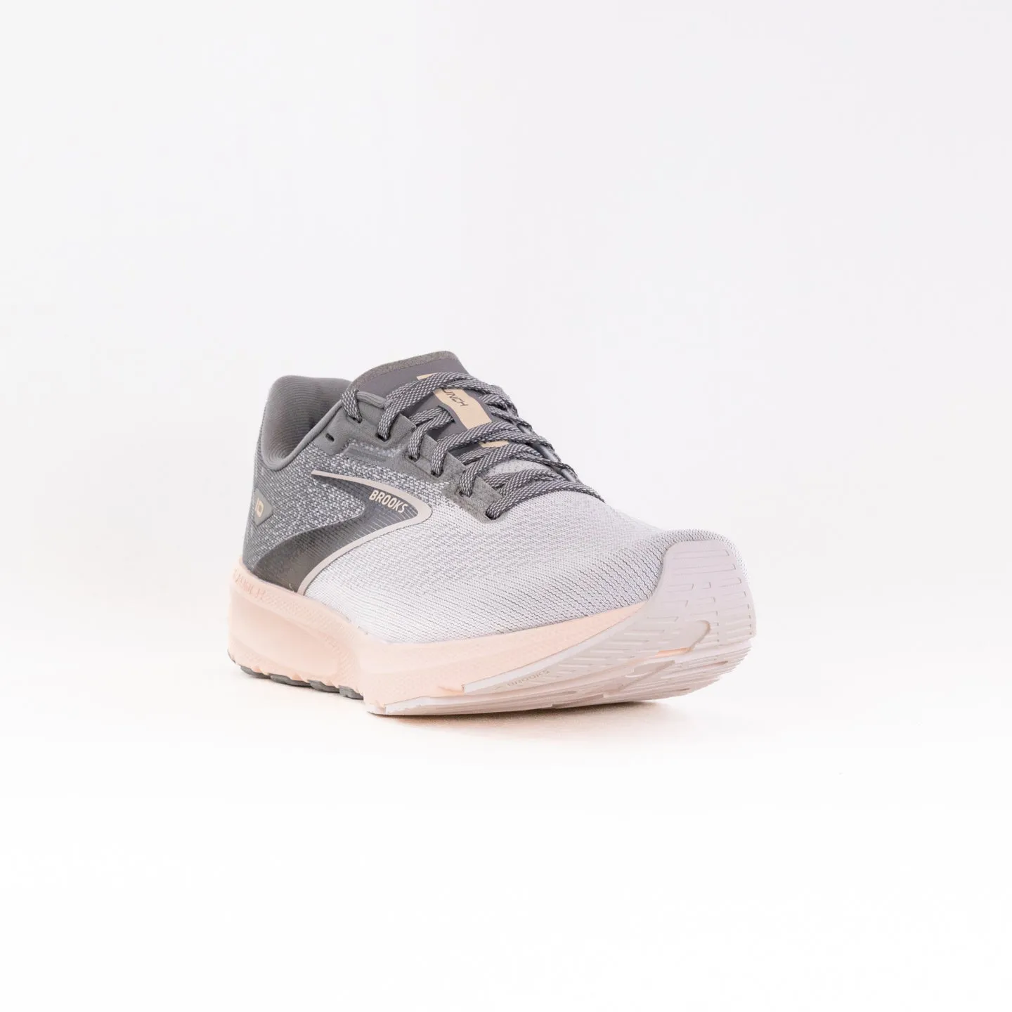 Brooks Launch 10 (Women's) - Grey/Crystal Grey/Pale Peach road flex