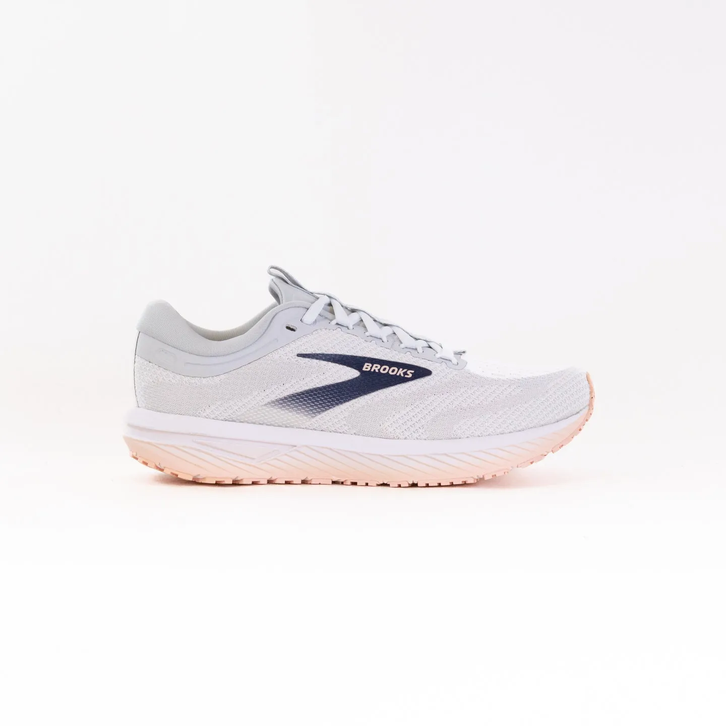 Brooks Revel 7 (Women's) - Oyster/White/Tropical Peach power stride