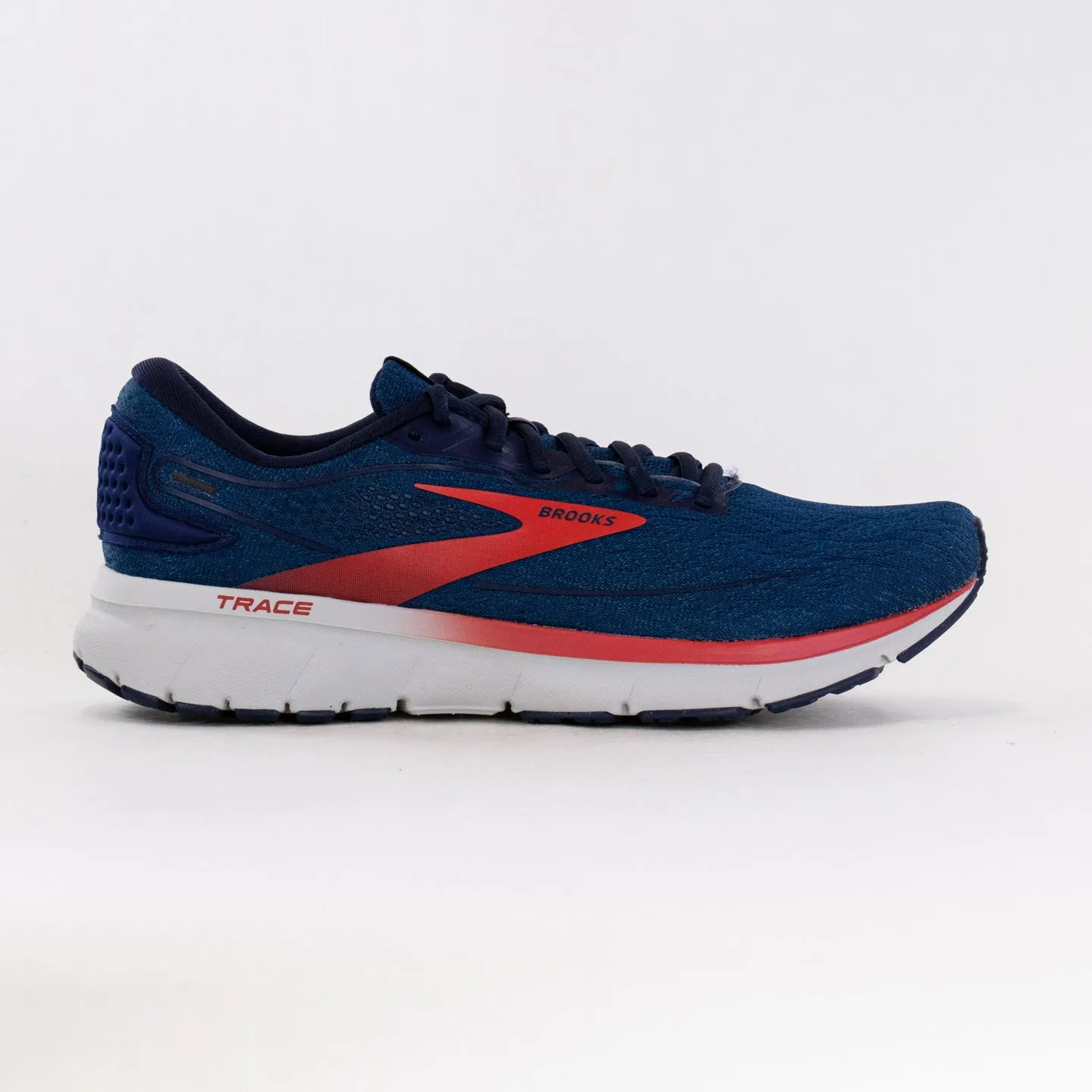 Brooks Trace 2 (Men's) - Peacoat/Grey/Red step control