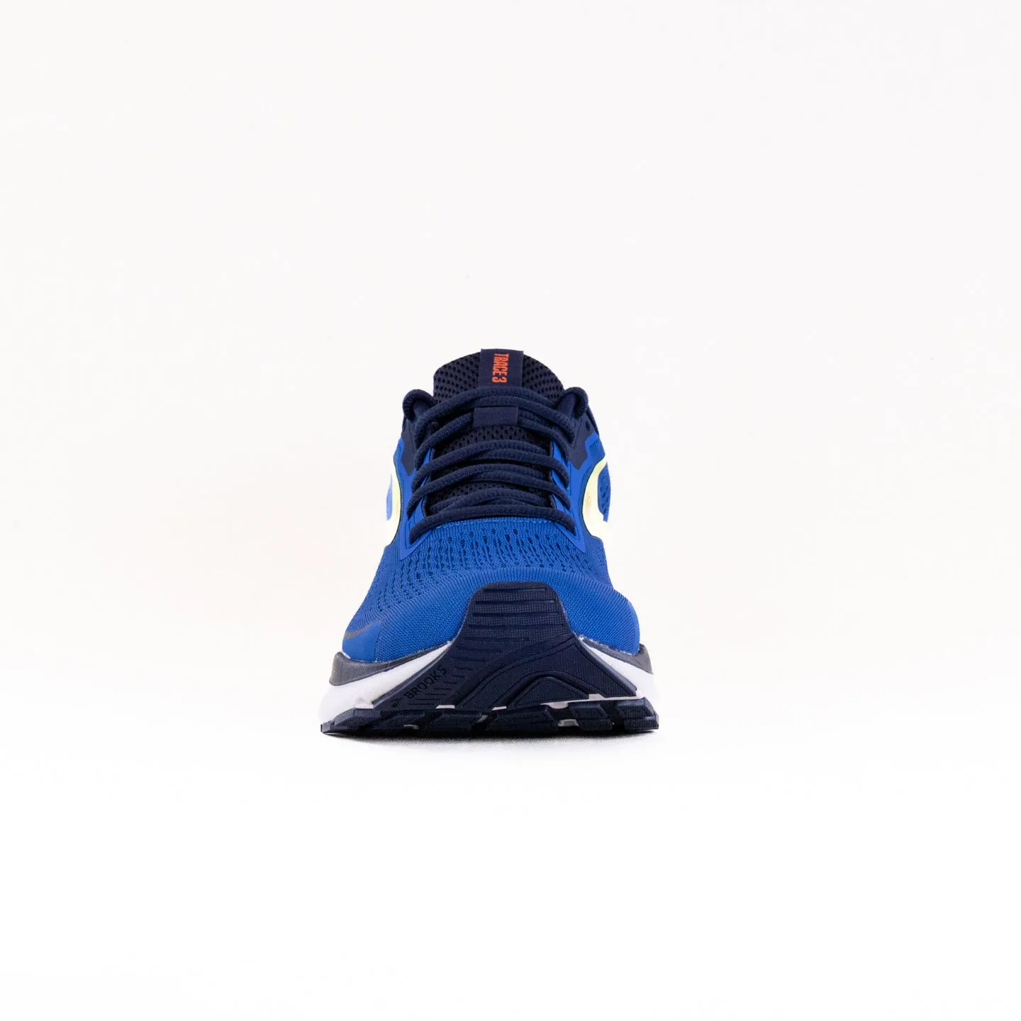Brooks Trace 3 (Men's) - Blue/Peacoat/Yellow heel wrap