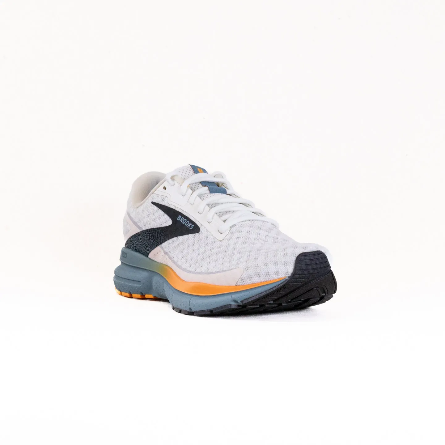 Brooks Trace 3 (Men's) - White/Orange/Goblin Blue foam boost