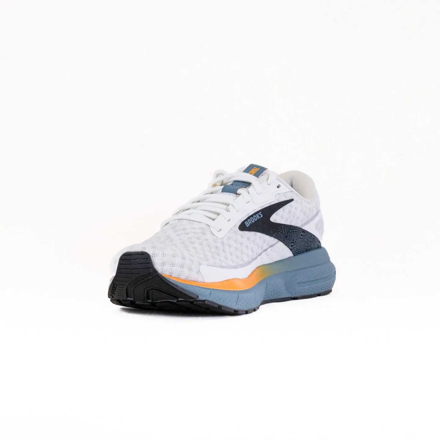 Brooks Trace 3 (Men's) - White/Orange/Goblin Blue energy loop
