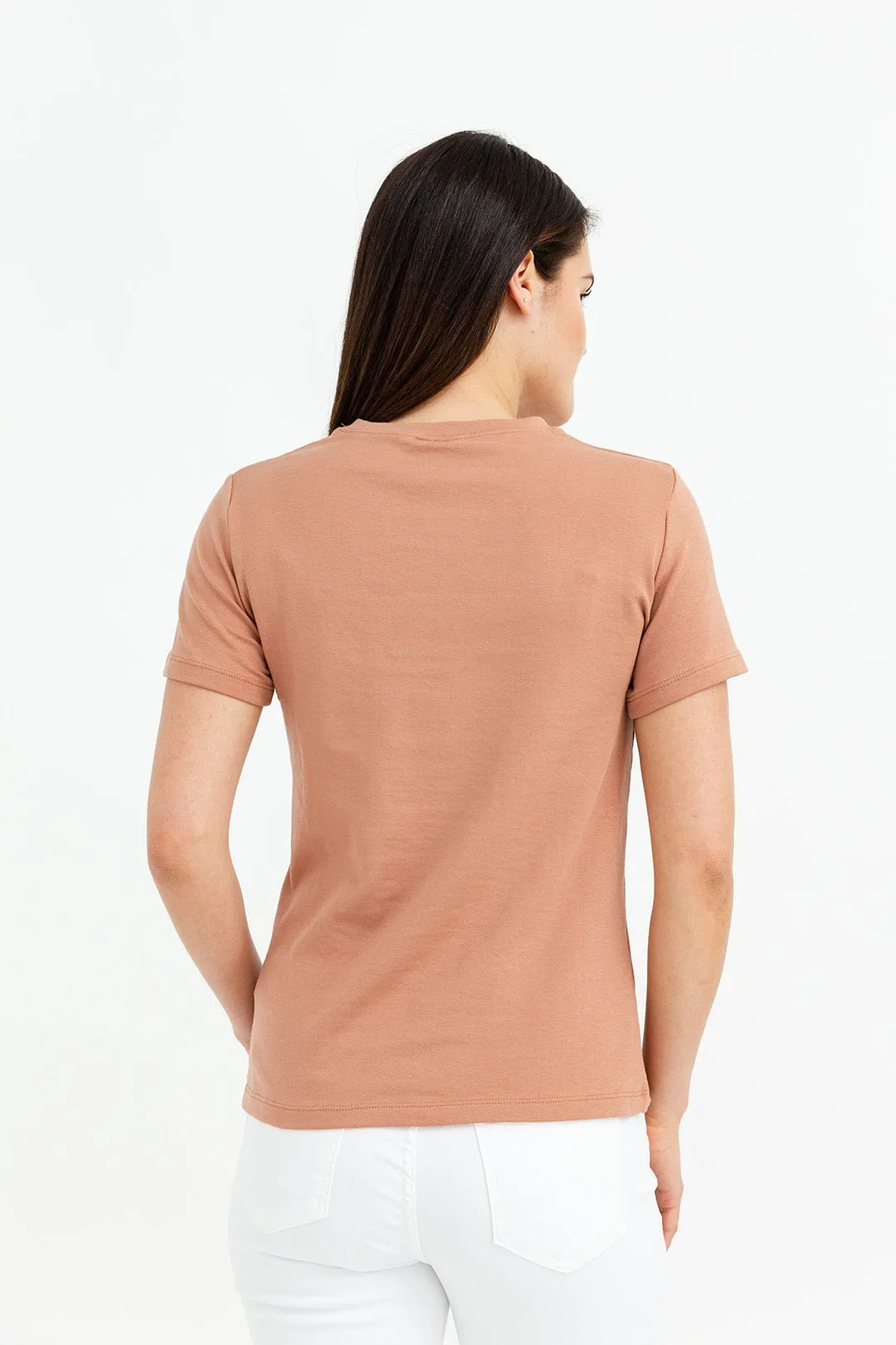 CAP SLEEVE CREW IN PIMA COTTON STRETCH solo style